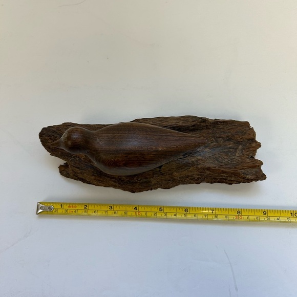 hand-carved Mid-Century Modern (MCM) wooden bird folk art sculpture - Picture 8 of 8